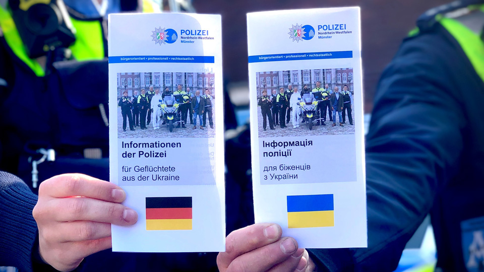Symbolbild Flyer für ukrainische Geflüchtete