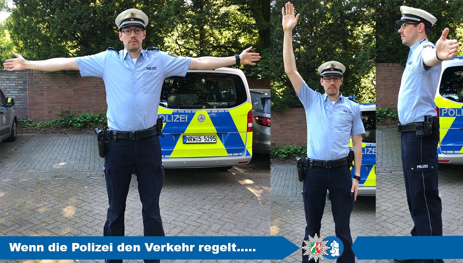 Verkehrsregelung durch Polizei