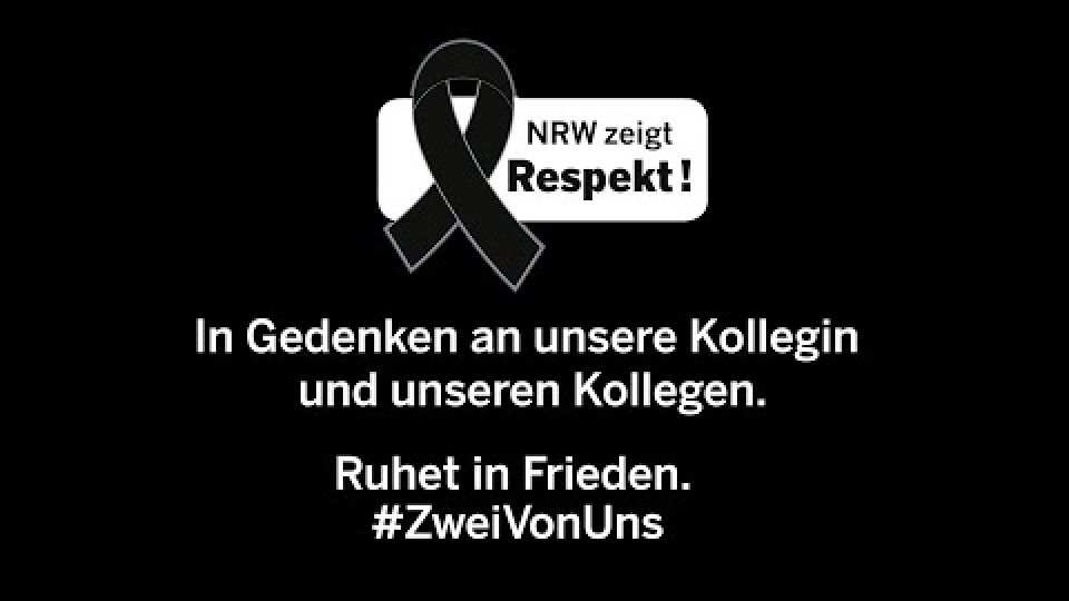 Schweigeminute für unsere Kollegin und unseren Kollegen aus Rheinland-Pfalz